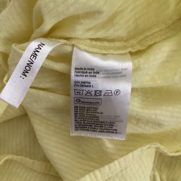 H&M yellow cotton blouse for girls - Picture 3 of 4